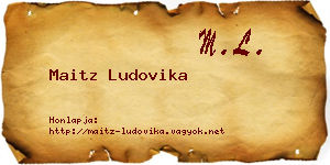 Maitz Ludovika névjegykártya